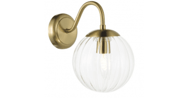 Jocelyn Wall Light Natural Brass and Glass