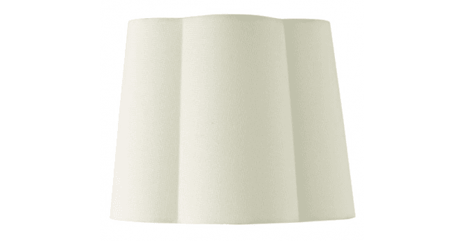 Där Lighting Jordana Ivory Cotton Scalloped Shade 27cm