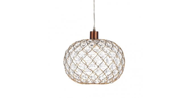 Där Lighting Juanita Easy Fit Pendant Gold Acrylic