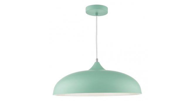 Där Lighting Kaelan 1 Light Pendant Matt Pale Green