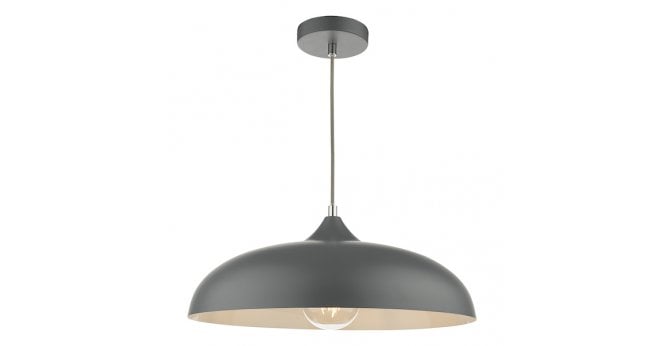 Där Lighting Kaelan 1 Light Single Pendant Graphite