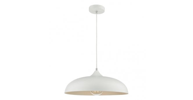 Där Lighting Kaelan 1 Light Single Pendant White