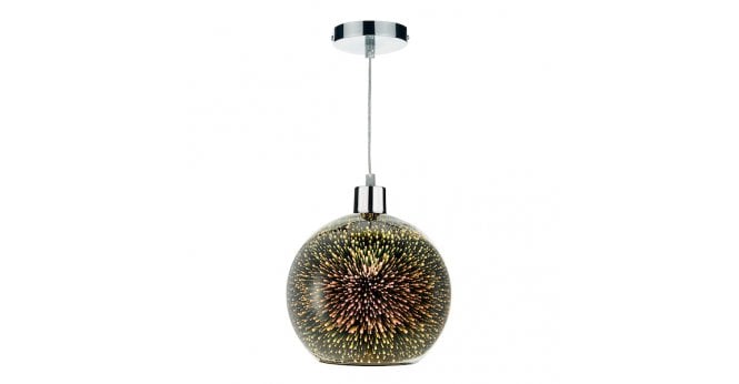 Där Lighting Kai Speckled 3D Glass Easy Fit Globe Pendant Shade