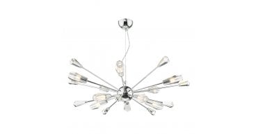 Kalyssa 10 Light Pendant Polished Chrome and Glass