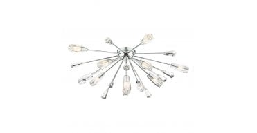 Kalyssa 11 Light Flush Polished Chrome and Glass