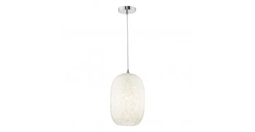 Kari Pendant White Confetti Glass