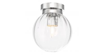 Kavi Bathroom Flush Polished Chrome Glass IP44
