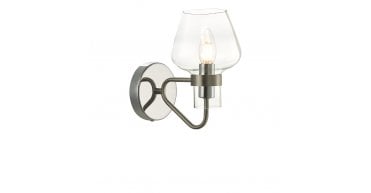 Keta Wall Light Satin Chrome Glass