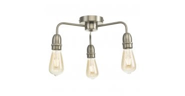 Kiefer 3 Light Flush Satin Chrome