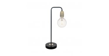 Kiefer Table Lamp Black & Antique Brass