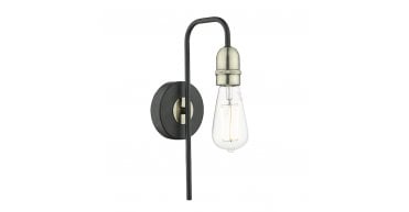 Kiefer Wall Light Black & Antique Brass