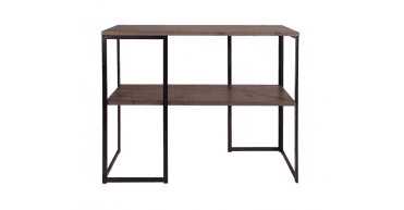 Kimora Console Table Brown Pine Effect and Matt Black
