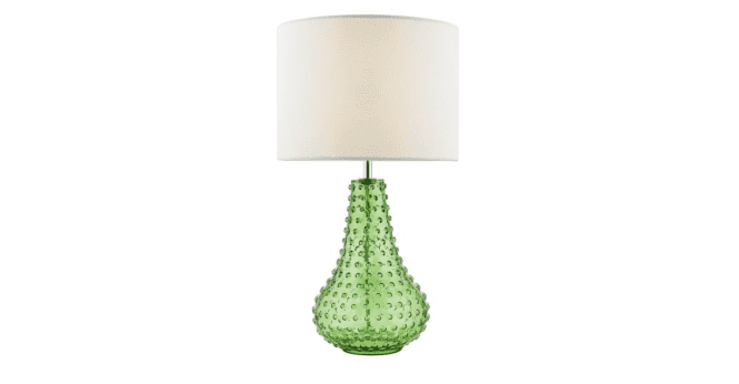 Där Lighting Kristina Table Lamp Green Glass With Shade