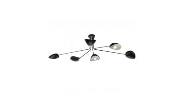 Krug 6lt Semi Flush Black & Polished Chrome