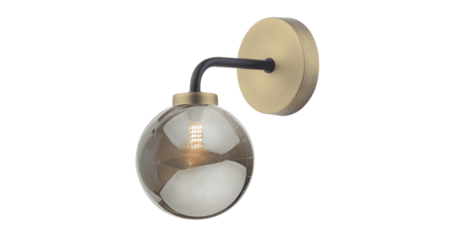 Där Lighting Lainey Wall Light Matt Black and Antique Brass Bracket Only