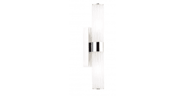 Lars 2 Light Bathroom Wall Light Polished Chrome and White Frosted Acrylic IP44