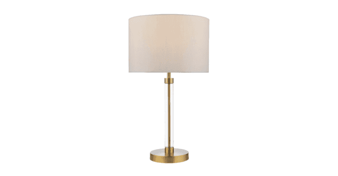 Där Lighting Lazio Grey Faux Silk Drum Shade 30cm