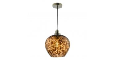 Leandra Pendant Tortoiseshell Glass and Antique Brass