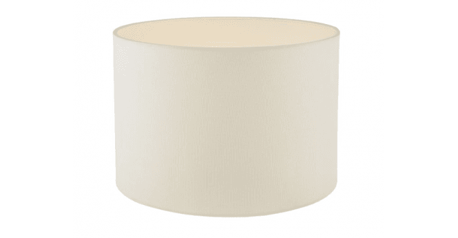Där Lighting Leandra White Linen Drum Shade 31cm