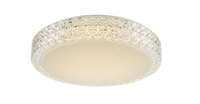 Där Lighting Liana Flush Clear Faceted Plastic LED