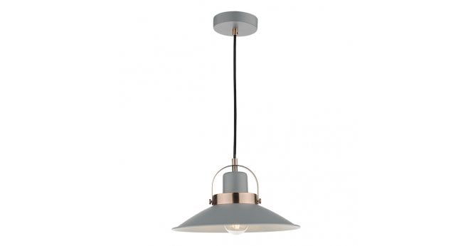 Där Lighting Liden 1 Light Single Pendant Graphite Copper
