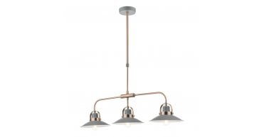 Liden 3 Light Bar Pendant Graphite Copper