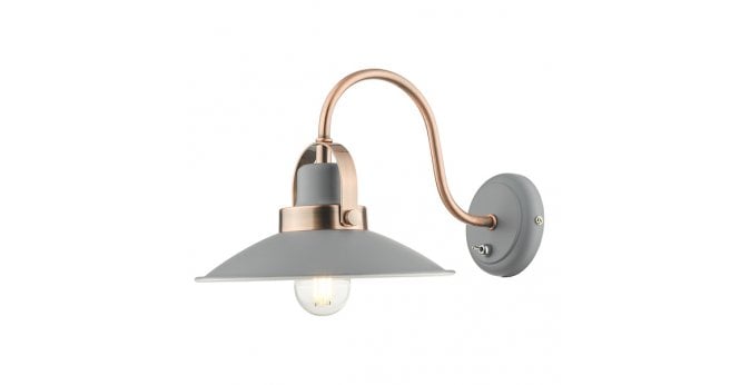 Där Lighting Liden Single Wall Light Graphite Copper