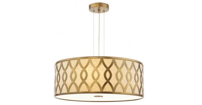 Där Lighting Locryn 4 Light Pendant Brushed Bronze and Taupe