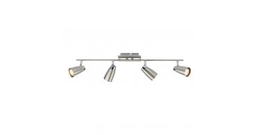 Loft 4 Light Bar Spotlight Satin & Polished Chrome