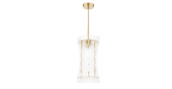 Där Lighting Loire Pendant Natural Brass and Glass