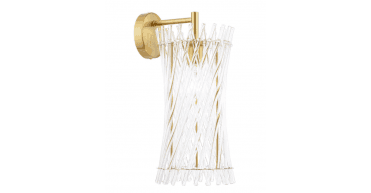 Loire Wall Light Natural Brass and Glass