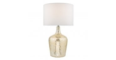 Lolek Dual Light Table Lamp Clear/Silver Glass With Shade