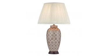 Louise Table Lamp Brown/Cream