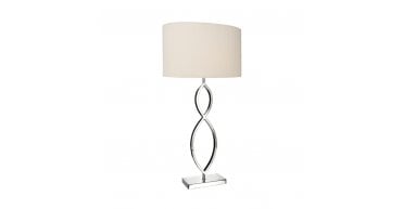 Luigi 2 Hoop Table Lamp Polished Chrome With Shade