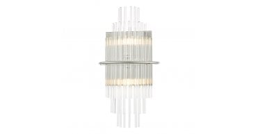 Lukas 2 Light Wall Light Polished Chrome Glass