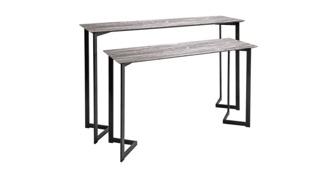 Där Lighting Lulani Nested Console Table Brown Stone