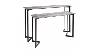 Lulani Nested Console Table Brown Stone