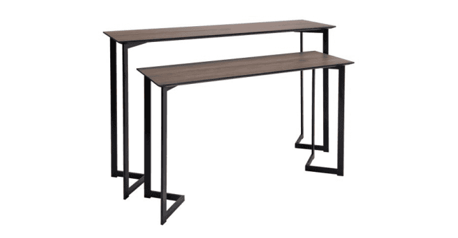 Där Lighting Lulani Nested Console Tables Mocha