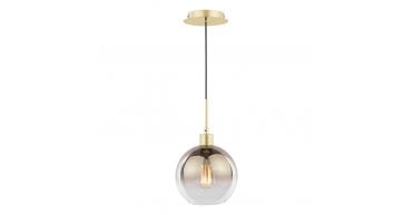 Lycia 3 Light Cluster Pendant Satin Gold and Gold Ombre Glass