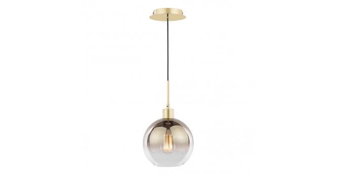 Där Lighting Lycia Pendant Satin Gold and Gold Ombre Glass