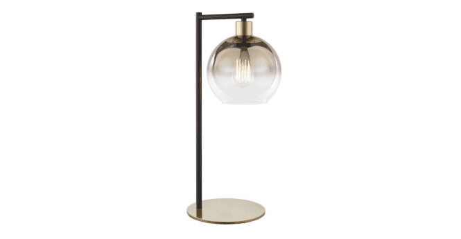 Där Lighting Lycia Table Lamp Satin Gold and Gold Ombre Glass