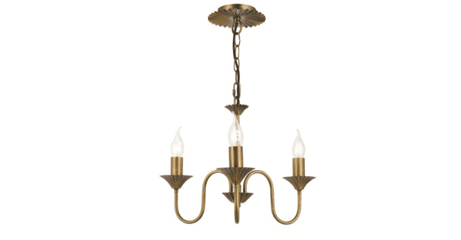Där Lighting Lydian 3 Light Pendant Antique Bronze Fitting Only
