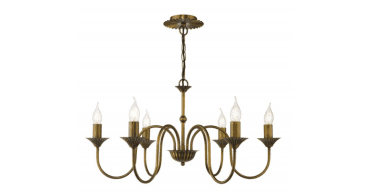 Lydian 6 Light Pendant Antique Bronze Fitting Only