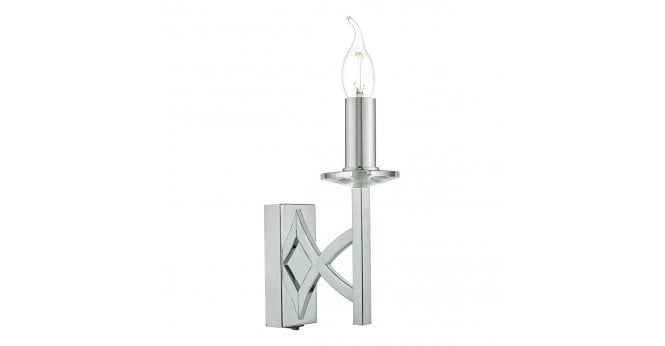Där Lighting Lyon Wall Light Polished Chrome & Crystal