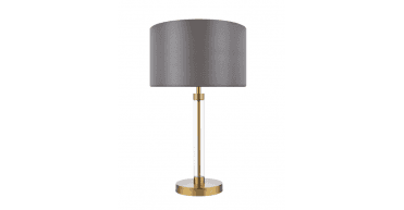 Lyris Grey Cotton Drum Shade 30cm