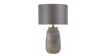 Lyris Grey Cotton Drum Shade 35cm