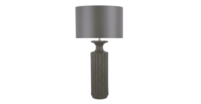 Där Lighting Lyris Grey Cotton Drum Shade 40cm