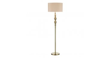 Madrid Floor Lamp Antique Brass With Shade