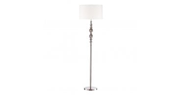 Madrid Floor Lamp Satin Chrome With Shade