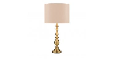 Madrid Table Lamp Antique Brass With Shade